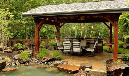 庭院涼亭設(shè)計風(fēng)格圖1